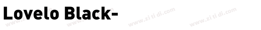 Lovelo Black字体转换